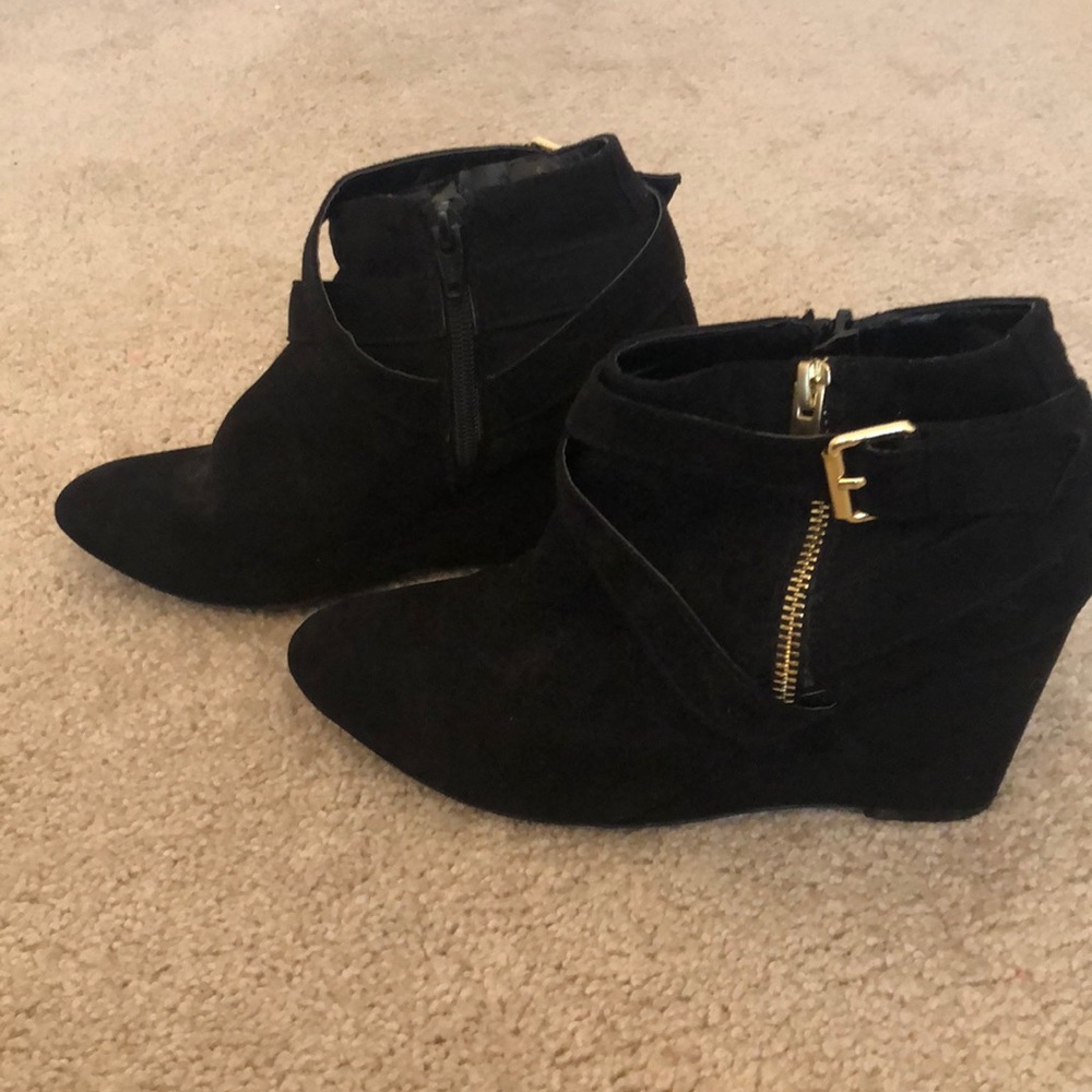 Black Suede Booties